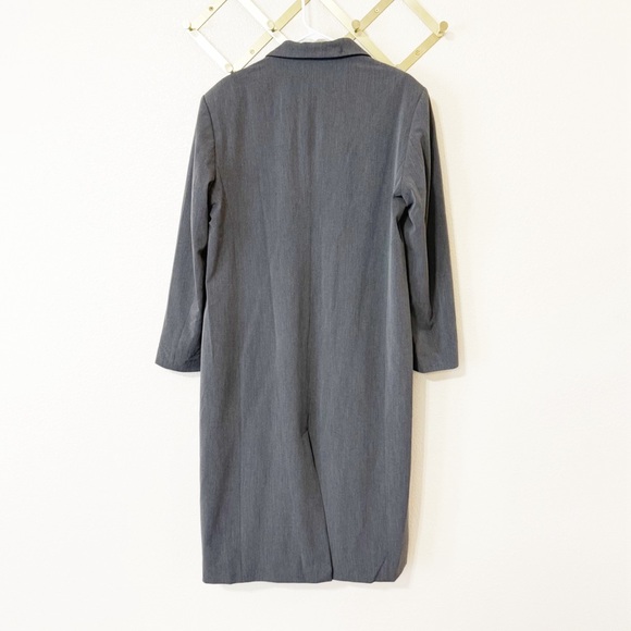 NEW Djerf Avenue Forever Coat Long Button Oversized Blazer in Grey size small - Picture 13 of 14